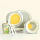 Wholesale Cheap Bamboo Fiber Elephant Pattern Child Dinner Plates Set