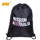 2020 custom logo promotional 210d polyester drawstring bags cinch sack packs string bags for sports