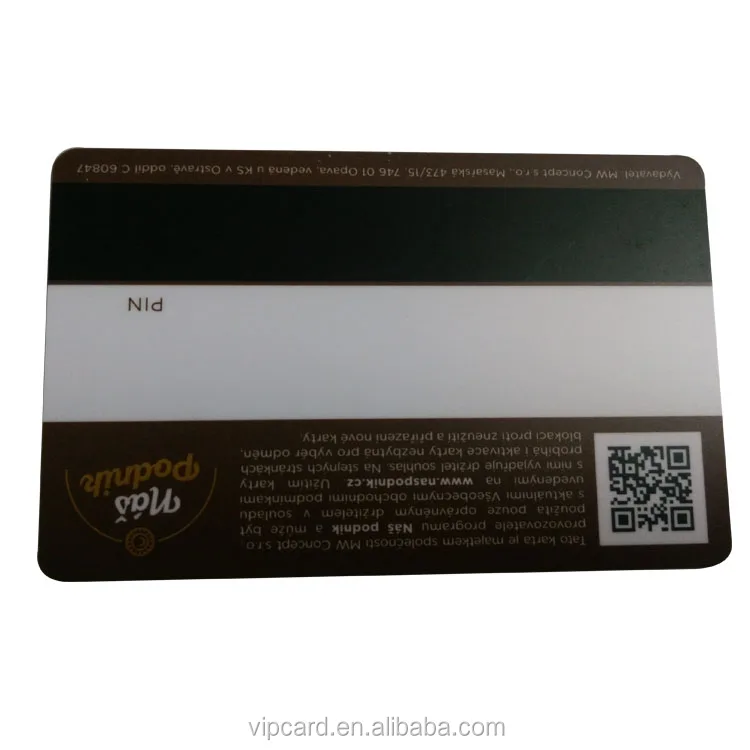 high quality plastic loyalty business card with custom printing