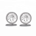 Latest Jewelry 925 Sterling Silver Filigree Tree Trendy Earrings for Women