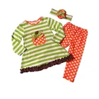 Children clothes boutique pumpkin kids clothing set baby clothes factory