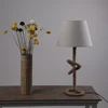 China Factory Supply Bedside Wood Table Lamp Soft Warm Light for Bedroom Decorated, Night Stand Lamp with Fabric Lampshade,