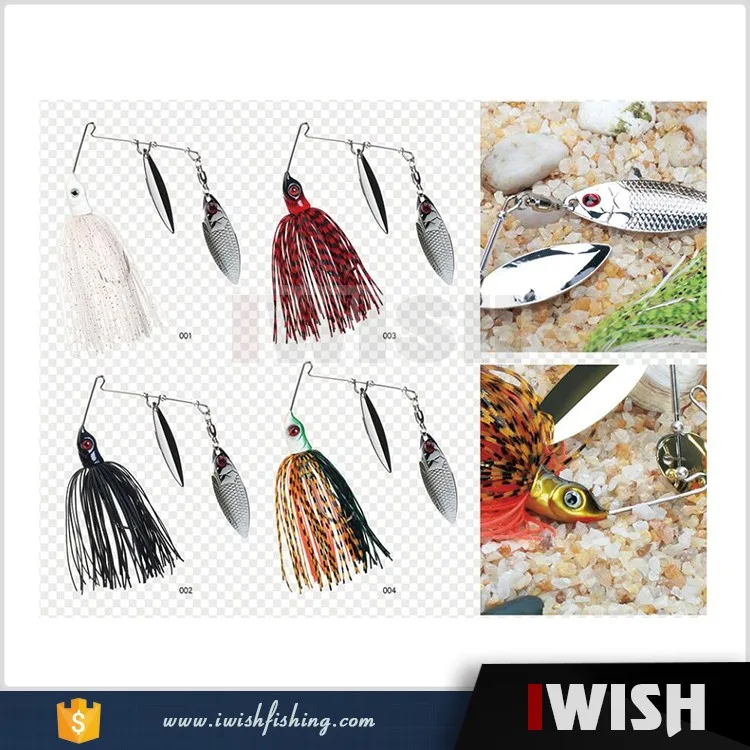 Brass Colorado And Willow Blades Blade Titanium Wire Fishing Spinners