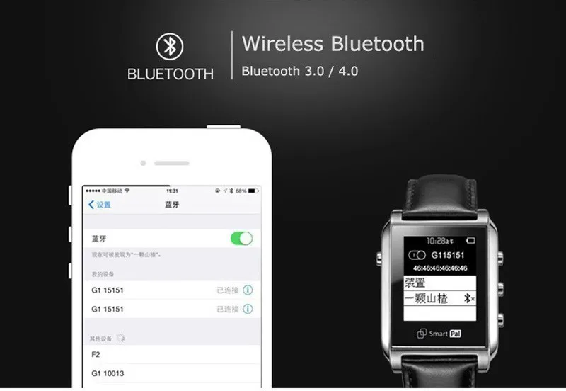 Stainless Bluetooth Smart Watch Smartwatch SmartPal G1 Waterproof Sync Phone Monitor Tracker for IOS Android