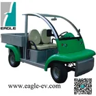 2 seater electric buggy with a rear cargo box