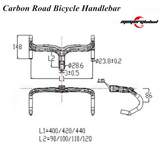 NEW Design Carbon handlebar Glossy Matte Surface 3K UD Carbon Bicycle Road Bicycle Handlebar