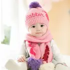 Fashion Wholesale Baby Cap Winter Baby Hat Baby Scarf Cap Set