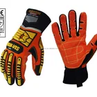 HIGH-VIS SDX2 Heavy Duty Mechanics Anti-Impact Safety Gloves oil and gas Water Resistant Rescue glove EN388 4232