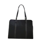 Fashion canvas pu large laptop tote handbag for women