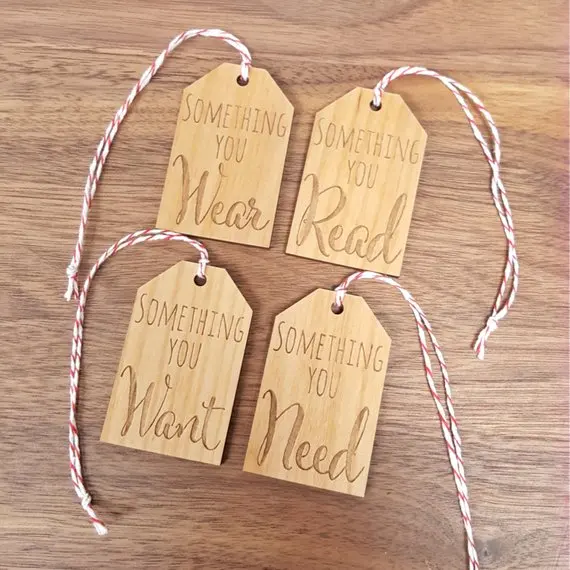 custom wooden gift tag