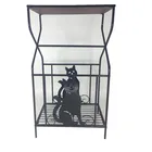 Home Furniture Iron Table Magazine Black Iron Cat Decorative Metal Magazine Top Entry Table