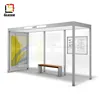 Advertising screen bus shelter custom-made design metal solar bus stop shelter with bench for sale
