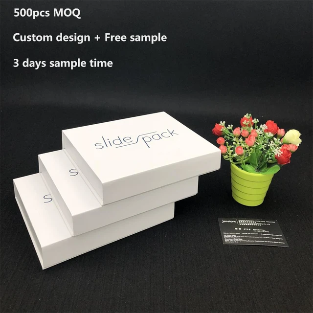 luxury gift set white small cardboard packaging magnetic paper