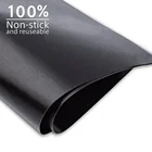 DJ Reusable Heat Resistant Nonstick 10.6 x 10.6 Thickness 0.2mm Black Kitchen Cooking Stove Burner Covers