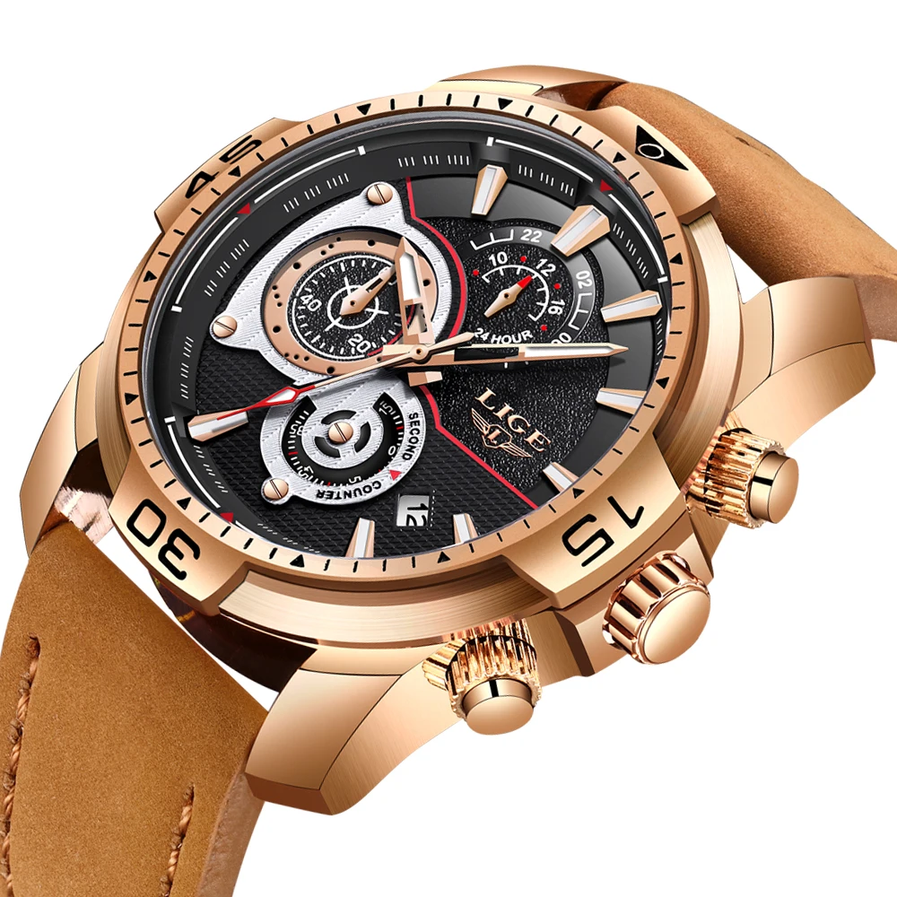 lige mens watches top brand luxury