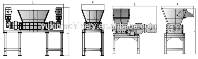 High Quality Small Heavy Duty Carton Paper Shredder Fabric Textile Shredding Machine