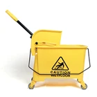 Hot selling plastic wringer mop bucket with wheels