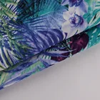 Yuhong 100% polyester twill linen fabric with summer tropical pattern for dress/shirts/jacket