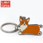 Metal Keychain Material Custom Promotional Gift Funny Dog Keyring, Pet Keychain