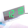 Zogift Hot Multifunction LED Digital Mirror Surface Alarm Clock Snooze Display Time Night Led Light Desktop Alarm Clock