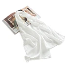 Undyed Plain White Long Woman Silk Neck Scarf for Diy Hand Dying or Paint