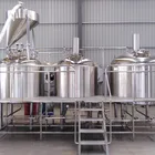 1000L beer brewing equipment, steam, electricity, gas direct fire heating brewhouse