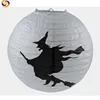 2017 cheap halloween item party home decoration animated printed +round paper lanterns