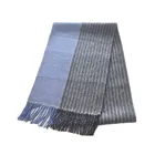 BLUE PHOENIX stripe wool cashmere woven fringe plain custom scarf shawl