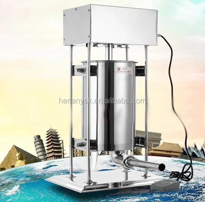 10L Electric stainless steel Sausage Stuffer Filling Machine pusher