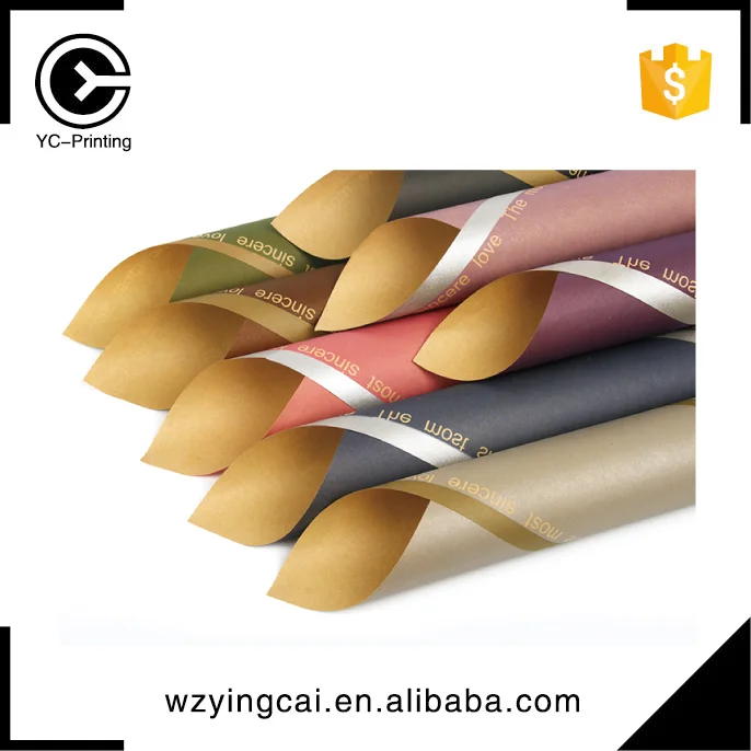 logo print gift wrapping tissue paper for flower packaging