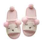 Custom made girl house bedroom cotton open toe sleeper slippers