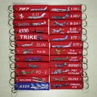 Custom Fabric Embroidery Crew Keychain Flight Crew motorcycle Embroidery Keychain