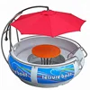 color logo Customized New bbq donut grill boat on water