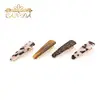Fashion Customizable Handmade wood color 6.5cm gold cellulose acetate snap hair clip accessories hair snap clip for girl