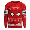 Low Moq Custom Men Christmas Ugly Red Spider Pullover Sweater