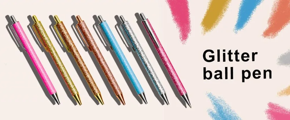 glitter ballpointpen top quality metal barrel best ballpoint pen