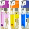 8.2cm Electronic lighters with LED cigarette gas lighter