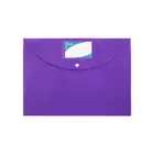 Macaron Colors Stylish A4 Plastic Envelope Folder with Snap Button Closure for School Students