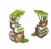 Beverages fruits wood display stand car for Supermarket pop