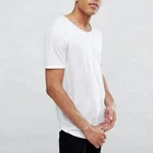 custom printing longline soft cotton mens t shirt
