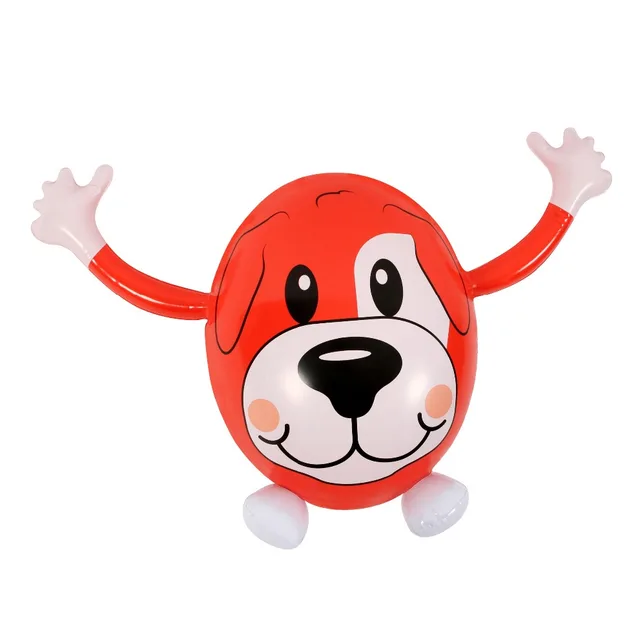 3d dog animal face beach ball toys inflatable baby gift