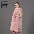 Winter style color all size vest 100% real ladies fox fur leather jacket