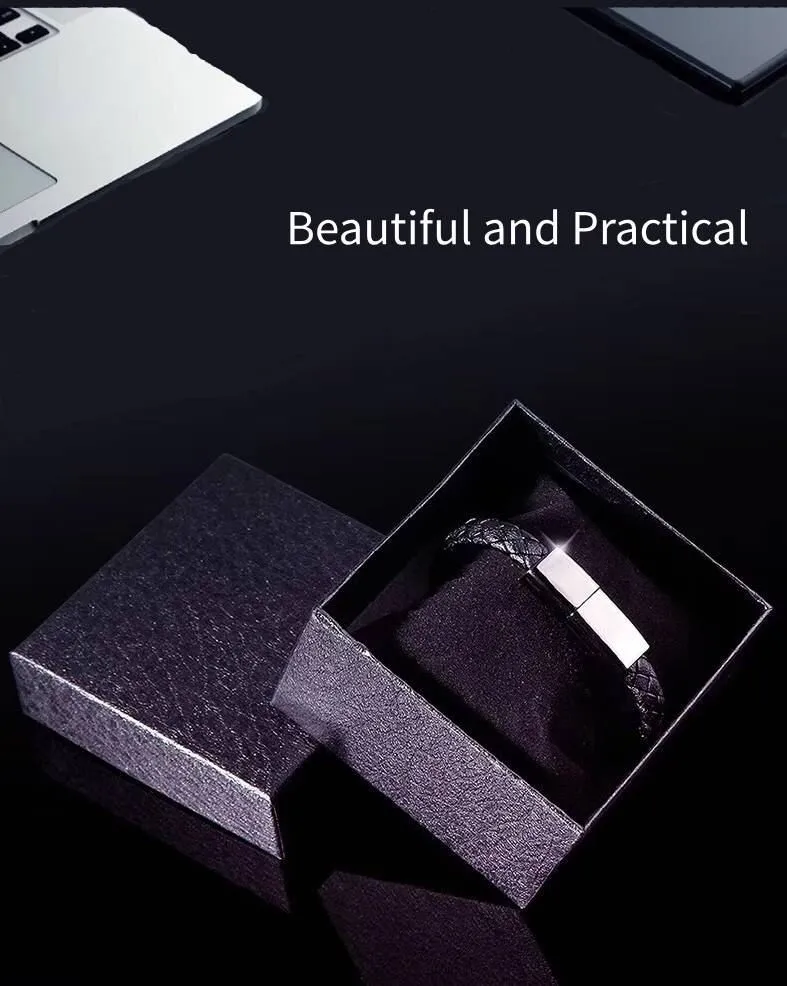 SKW High Quality Fashionable Leather Bracelet USB Charging Cable - ANKUX.COM