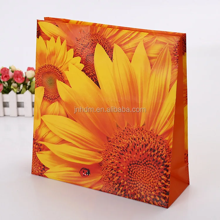 china sunflower gift paper bag