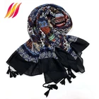 Wholesale Women Polyester Scarf With Brooms
