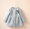 Children's Coats Autumn Spring Bow Clothes Jackets Baby Little Penguin Single Breasted Child Coat Outerwear Jackets For Girls
