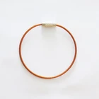 Orange Stainless Steel Cable Wire Rope Keychain