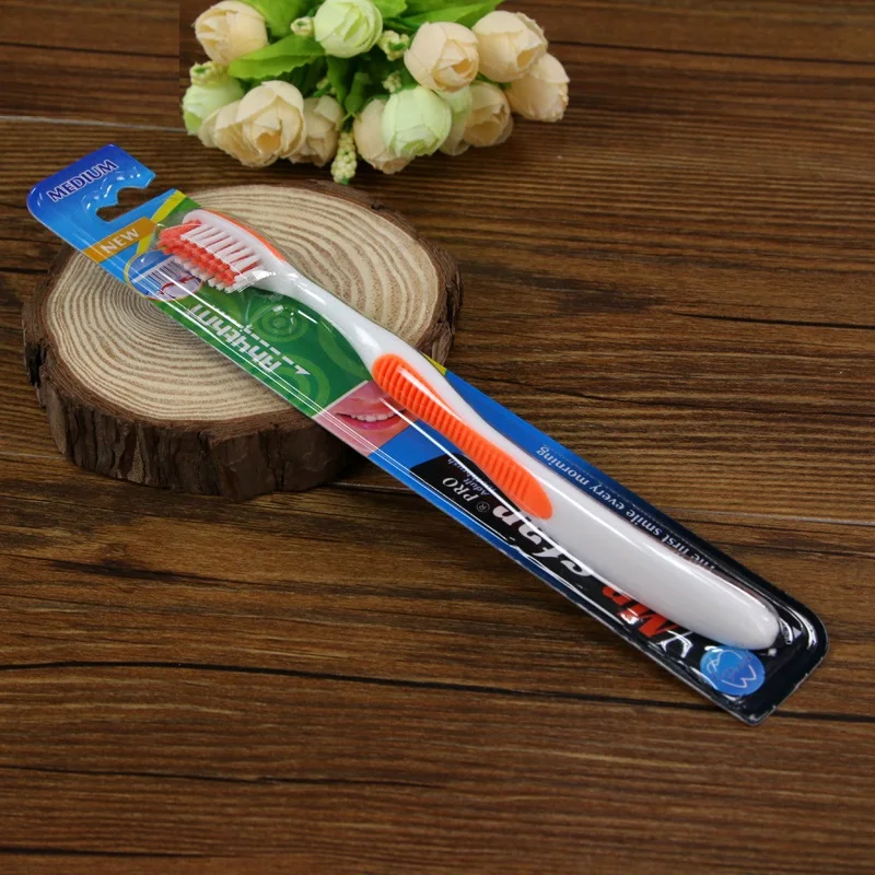 Single pack nylon antibacterial toothbrush