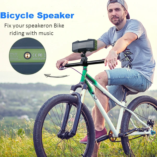 waterproof Army Green Ultra bluetooth speaker with 10W FM radio - ANKUX.COM