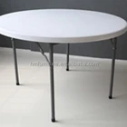 4ft popular folding plastic outdoor furnitureof round dining tables and cahirs for outdoor use from China supplier